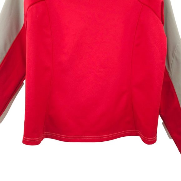 Pearl Izumi Full Zip Cycling Jacket Womens Size M Thumb Loop Sleeves Gray Red - Picture 14 of 16